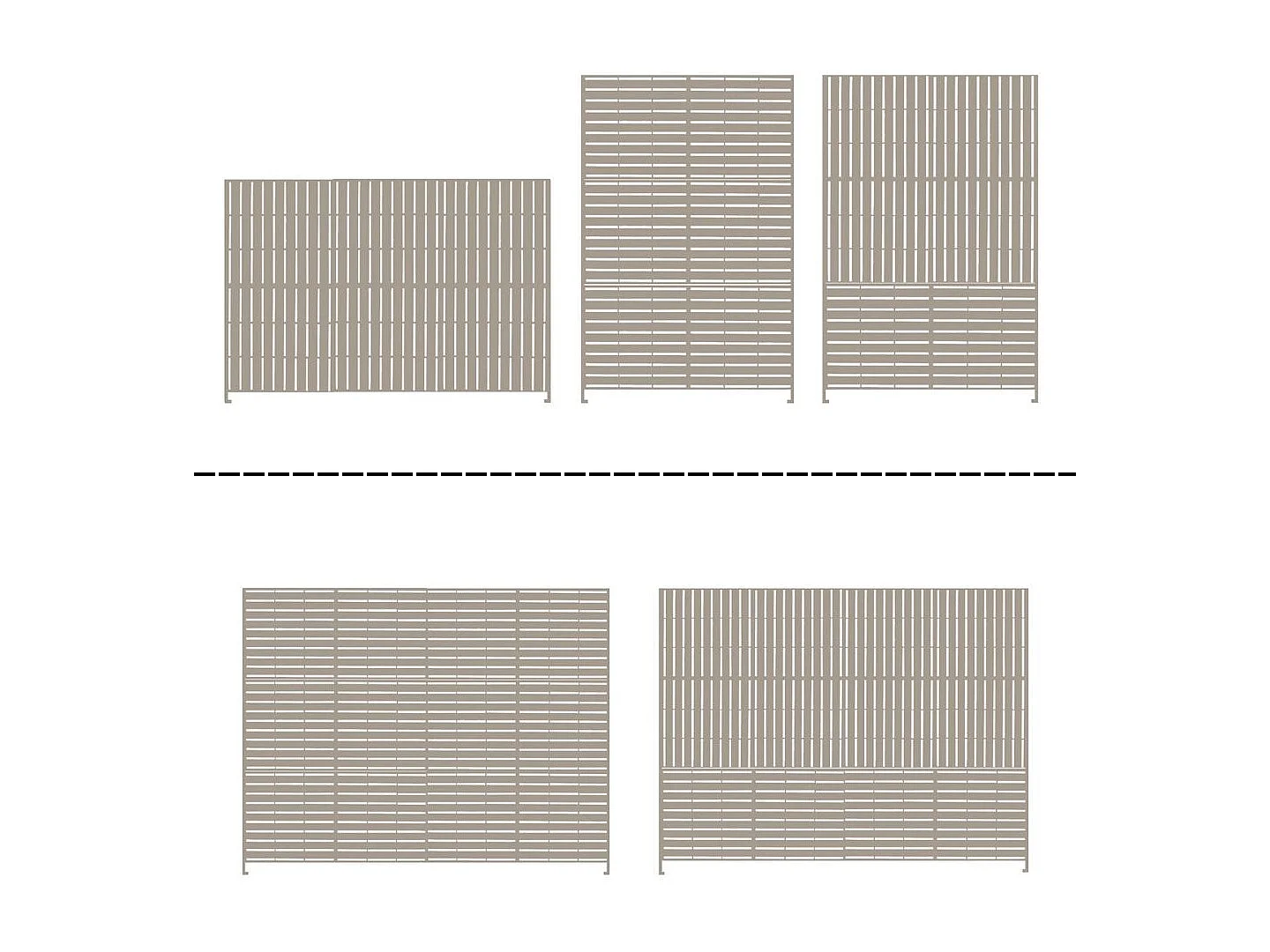 Panneau décoratif en métal, séparateur d’espaces pour intérieur et extérieur, panneau brise-vue, paravent séparateur, design moderne Champagne/Lignes