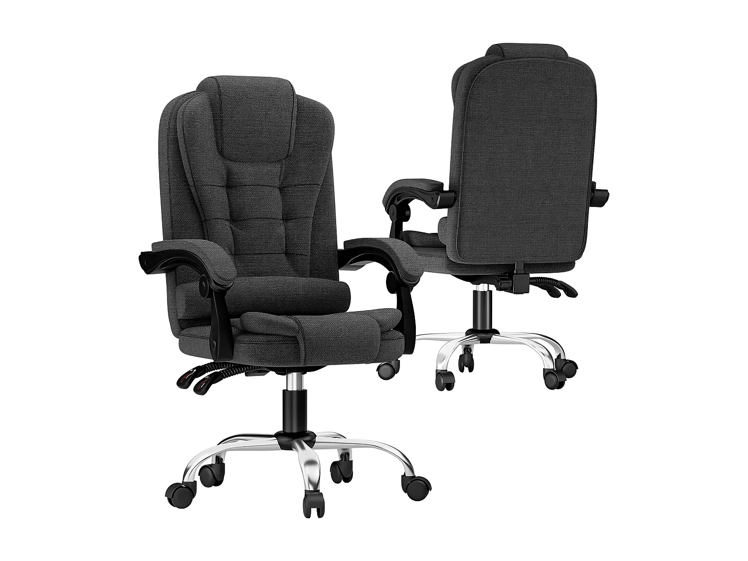 Fauteuil de bureau pivotant moderne à hauteur réglable avec large assise rembourrée