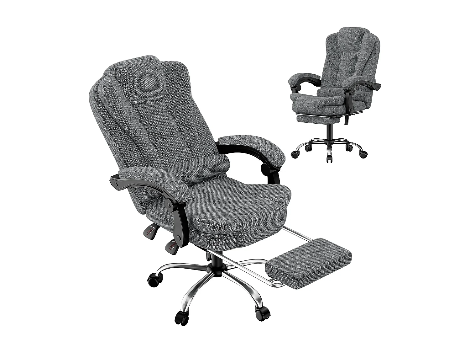 Fauteuil de bureau ergonomique à dossier haut, fauteuil de direction réglable en cuir synthétique avec fonction d'inclinaison