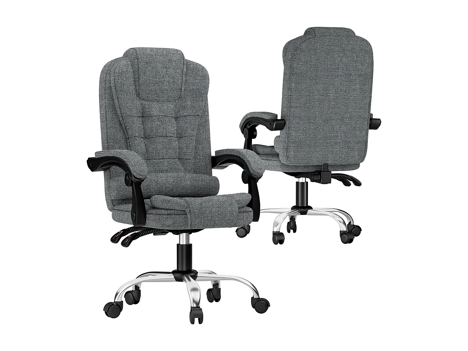 Fauteuil de bureau pivotant moderne à hauteur réglable avec large assise rembourrée