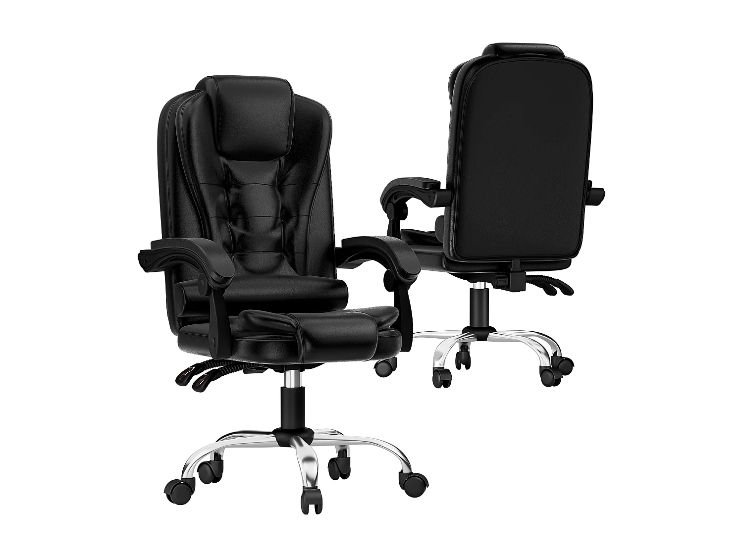 Fauteuil de bureau pivotant moderne à hauteur réglable avec large assise rembourrée