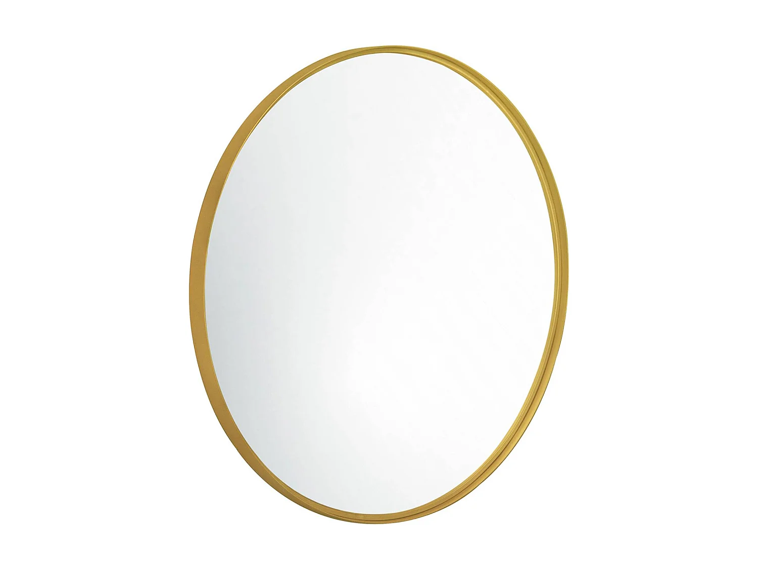 Espejo redondo de metal decorativo de pared, 60cm oro