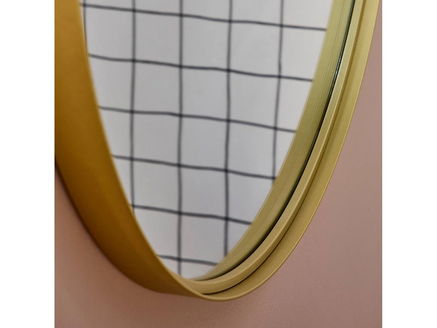 Espejo redondo de metal decorativo de pared, 60cm oro