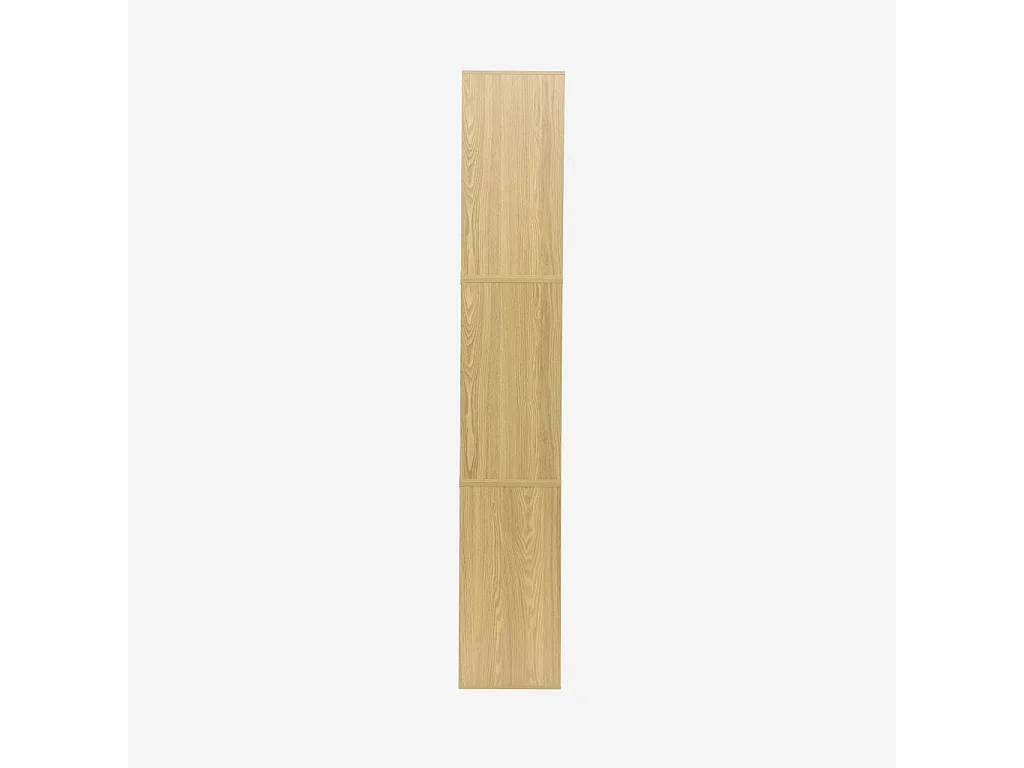 Libreria modulare in legno 3 elementi, 2 ante 8 vani, quercia