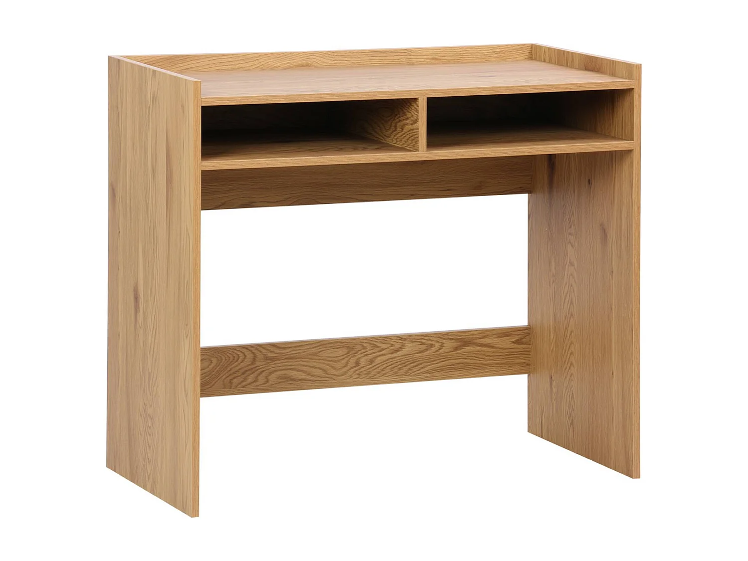 Bureau décor bois 2 casiers de rangement chêne - L 90 x P 45 x H 78 cm - Jules