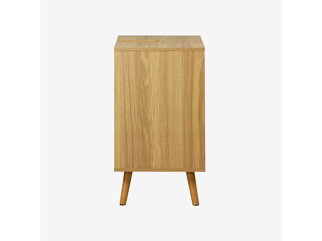 Meuble sous lavabo vintage décor bois frêne 65 x 40 x H 70 cm - Nepal