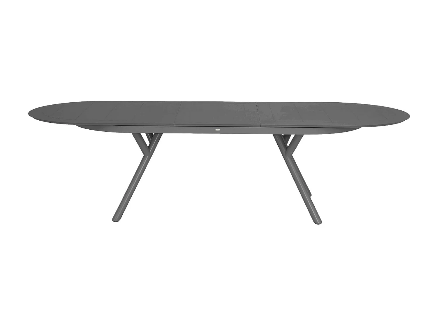 Table de jardin ovale extensible aluminium 10 places anthracite - Metora