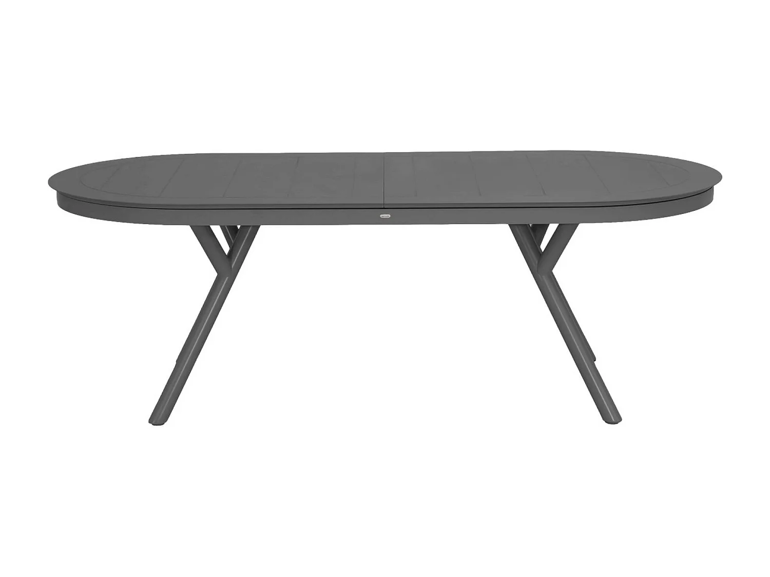 Table de jardin ovale extensible aluminium 10 places anthracite - Metora