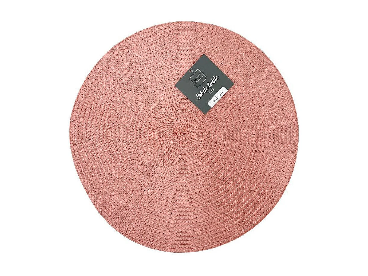 Set de Table Uni "Zebulon" 35cm Pêche