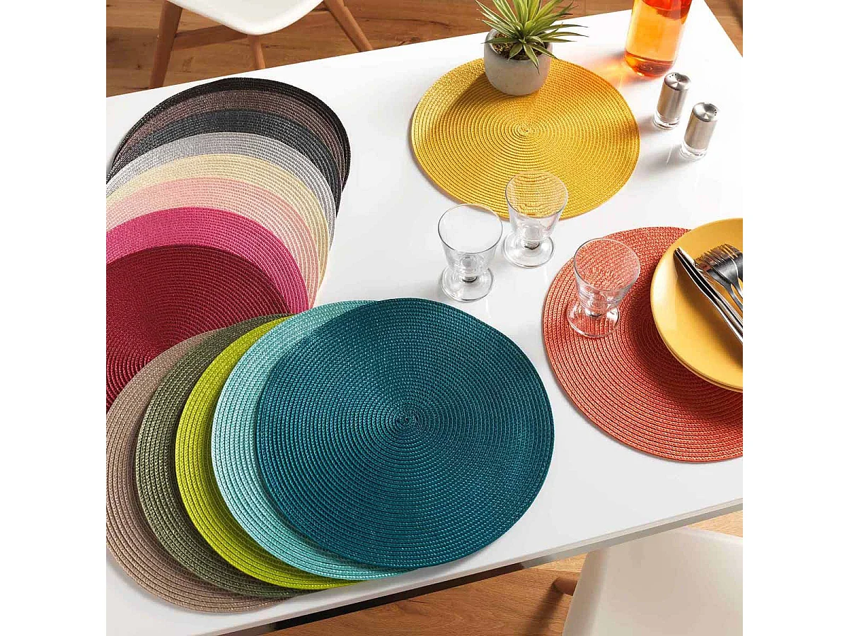 Set de Table Uni "Zebulon" 35cm Vert Kaki