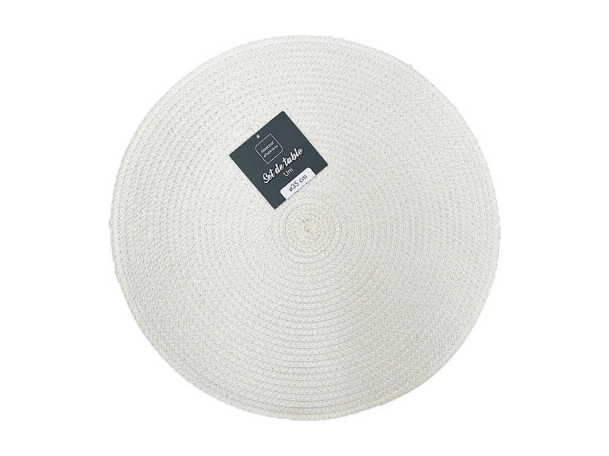 Set de Table Uni "Zebulon" 35cm Ivoire