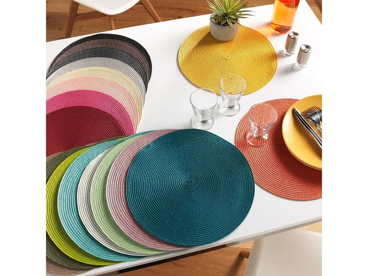 Set de Table Uni "Zebulon" 35cm Ivoire