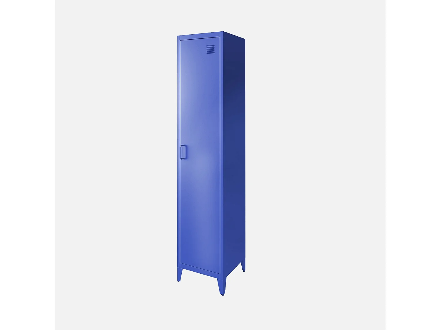 Armoire chambre en acier bleu 4 espaces de rangement. casier
