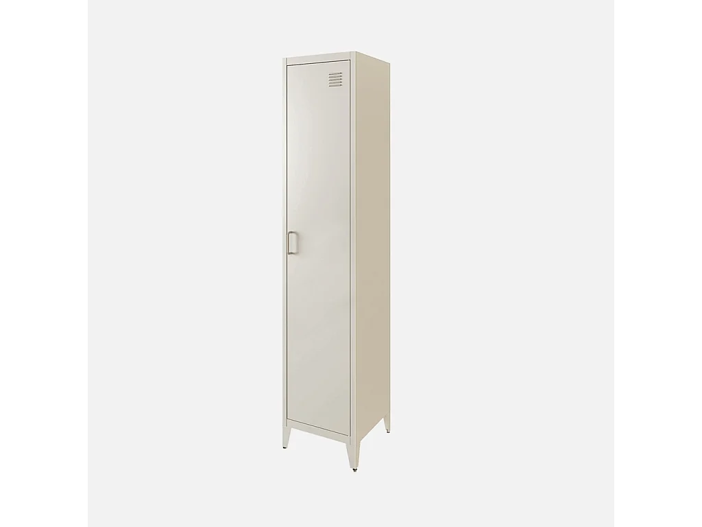 Armoire chambre en acier beige 4 espaces de rangement. casier