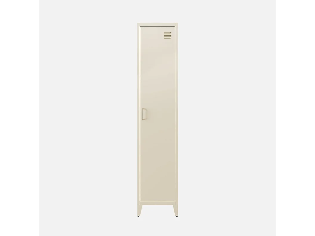 Armoire chambre en acier beige 4 espaces de rangement. casier