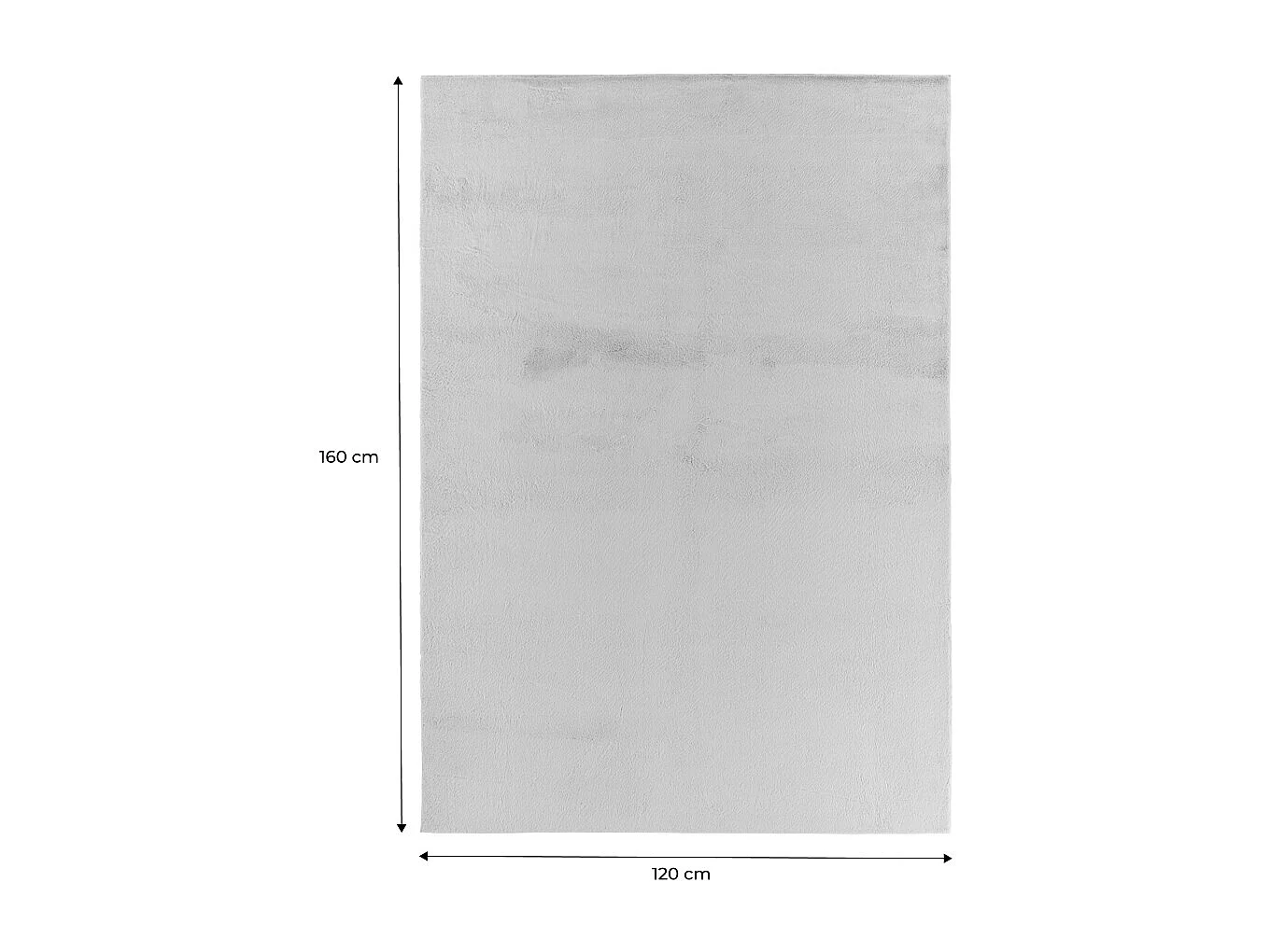 Tapis intérieur uni gris 120x160cm - Oscaria