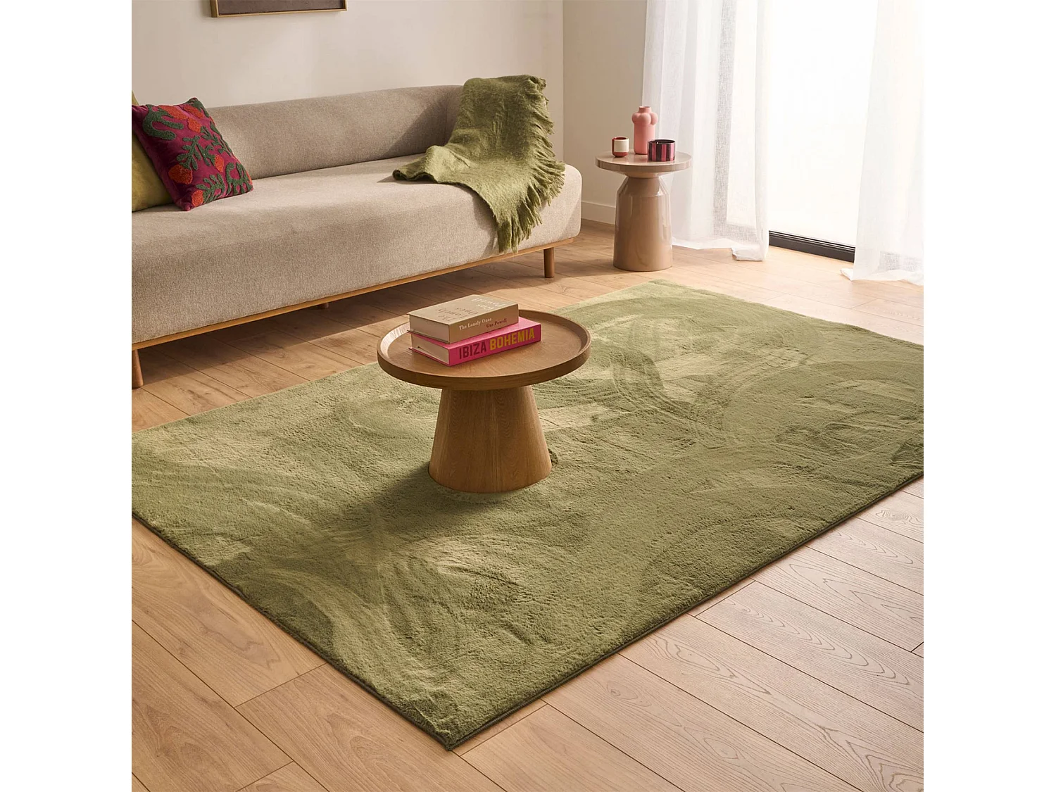 Tapis intérieur uni vert 120x160cm - Oscaria