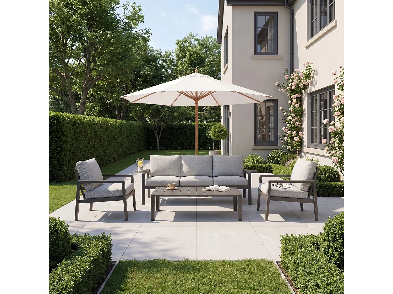 Lesina 4 Seat Outdoor Patio Conversation Set