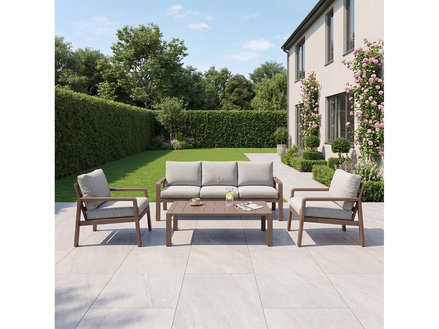 Lesina 4 Seat Outdoor Patio Conversation Set