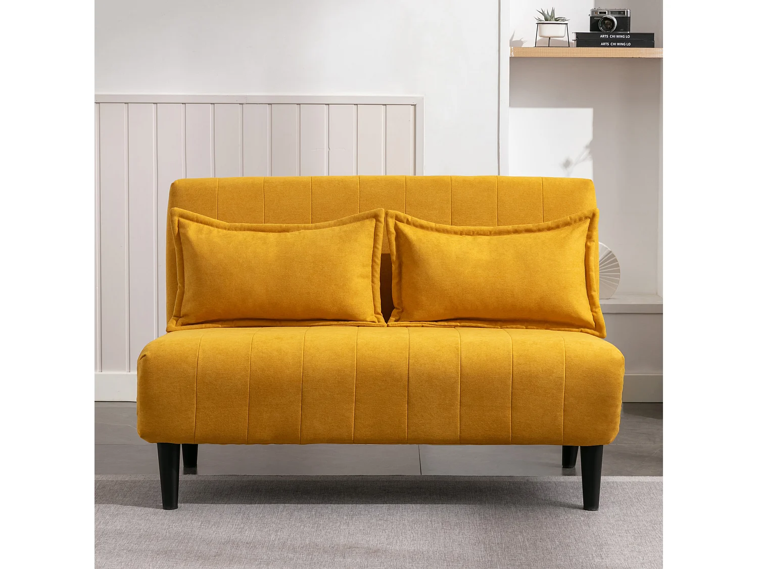 Harper 2 Seater Folding Clic Clac Fabric Lounge Futon Sofa Bed