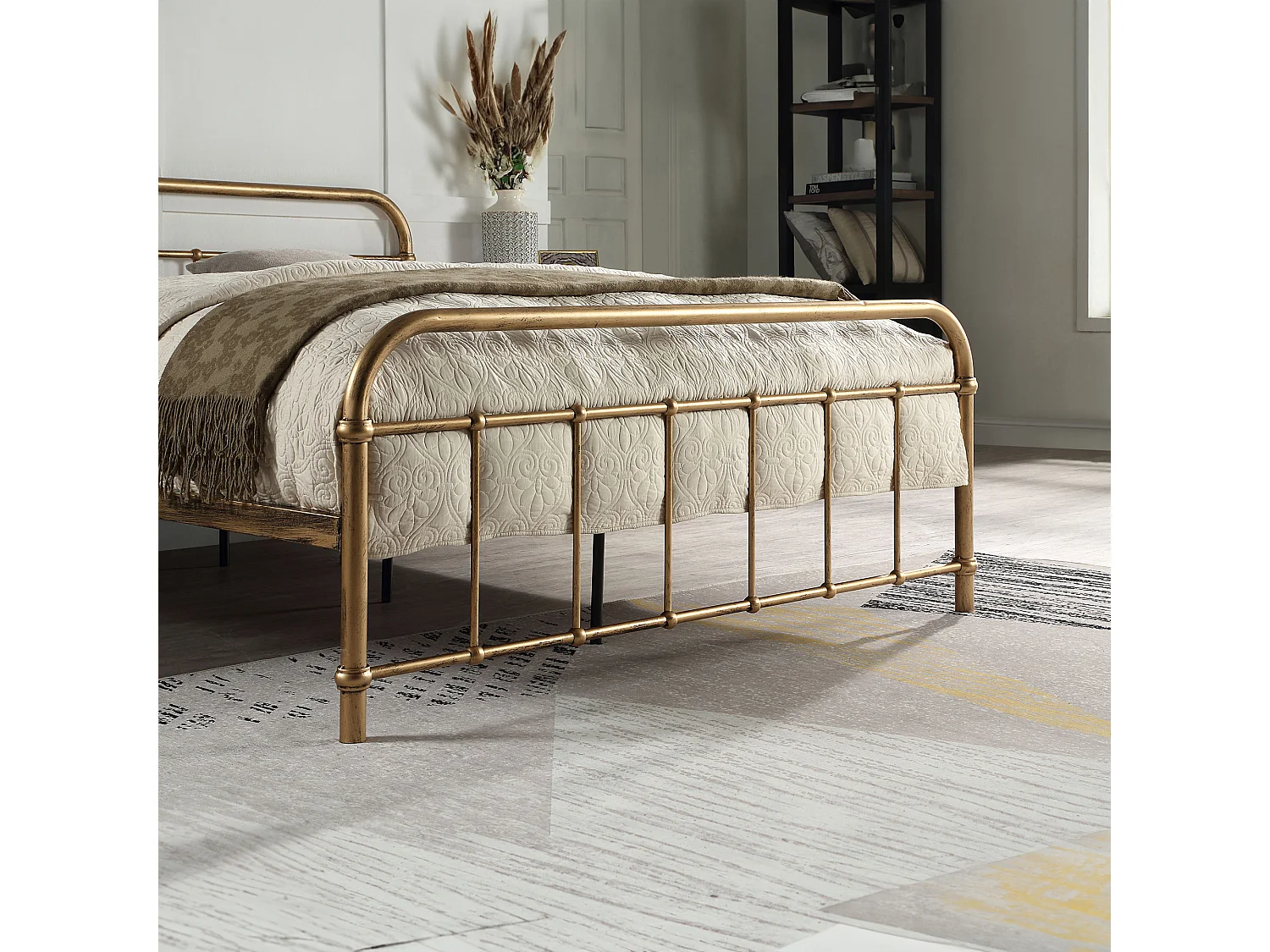 Tewin Vintage Hospital Style Metal Bed Frame
