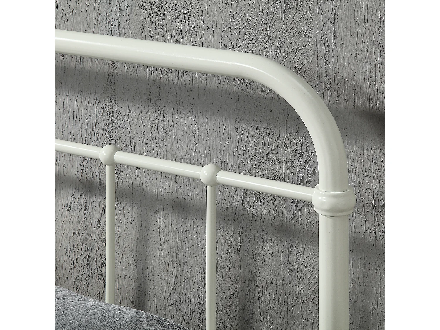 Tewin Vintage Hospital Style Metal Bed Frame w 15cm Comfort Foam Mattress