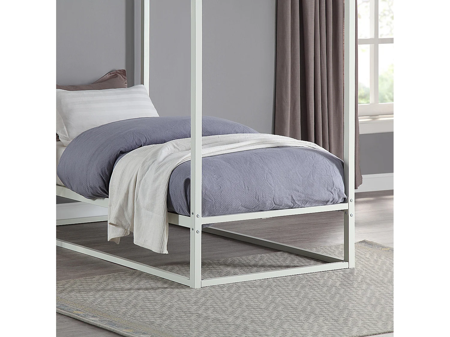 Ashwell Modern Four 4 Poster Metal Bed Frame