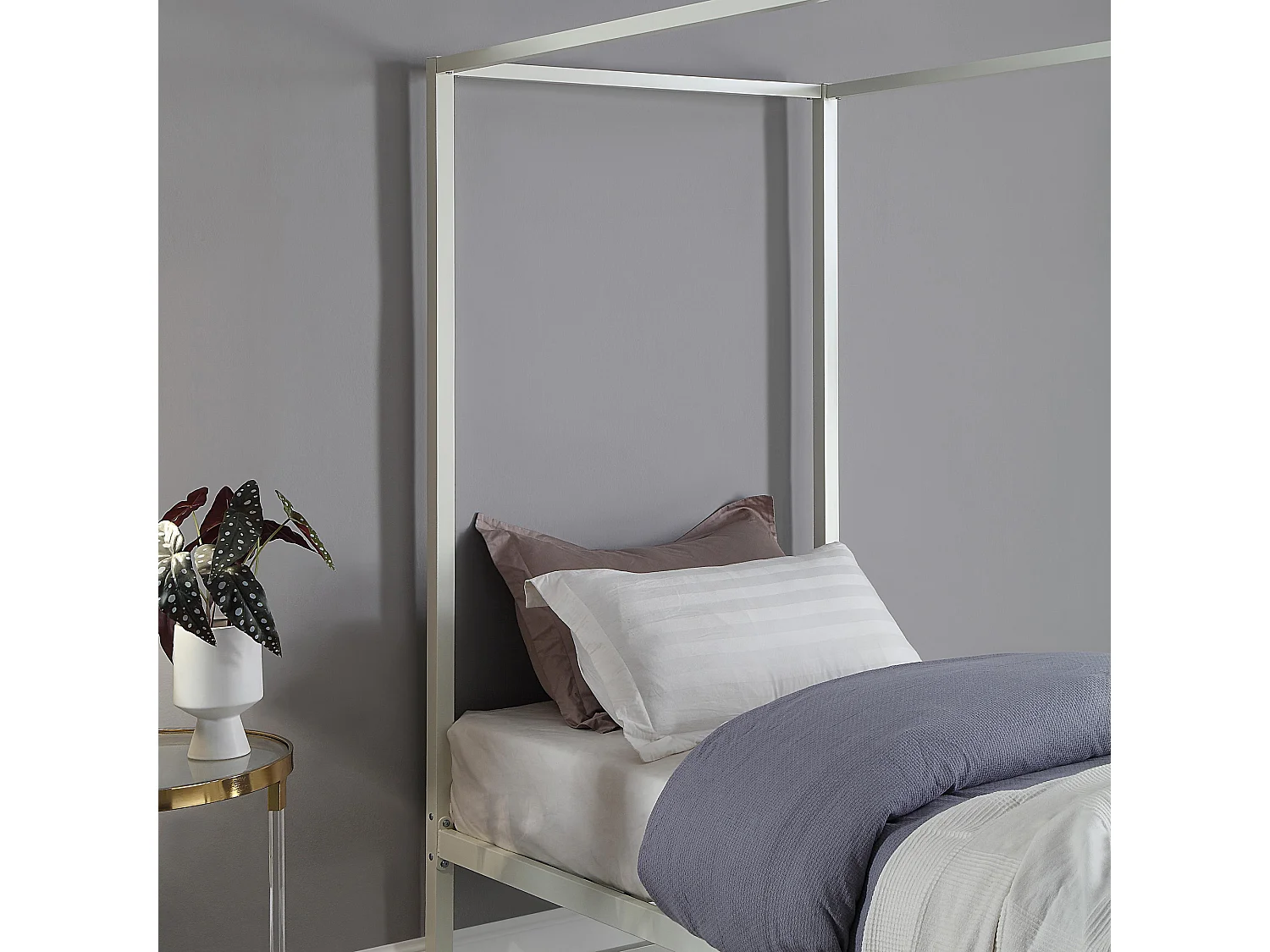 Ashwell Modern Four 4 Poster Metal Bed Frame
