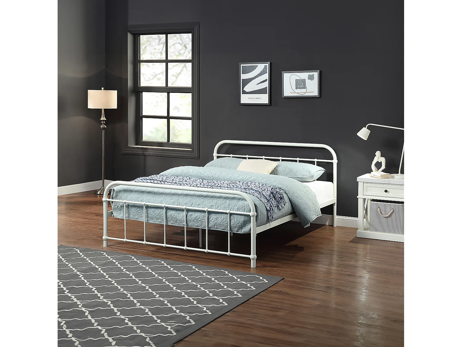 Tewin Vintage Hospital Style Metal Bed Frame