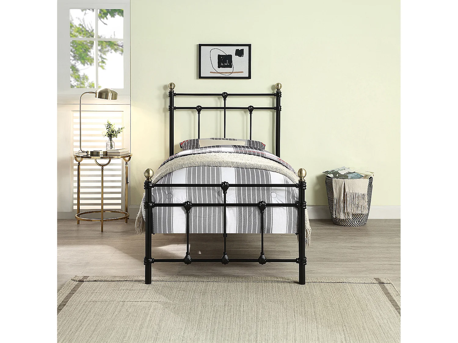 Bayford Traditional Vintage Style Metal Bed Frame