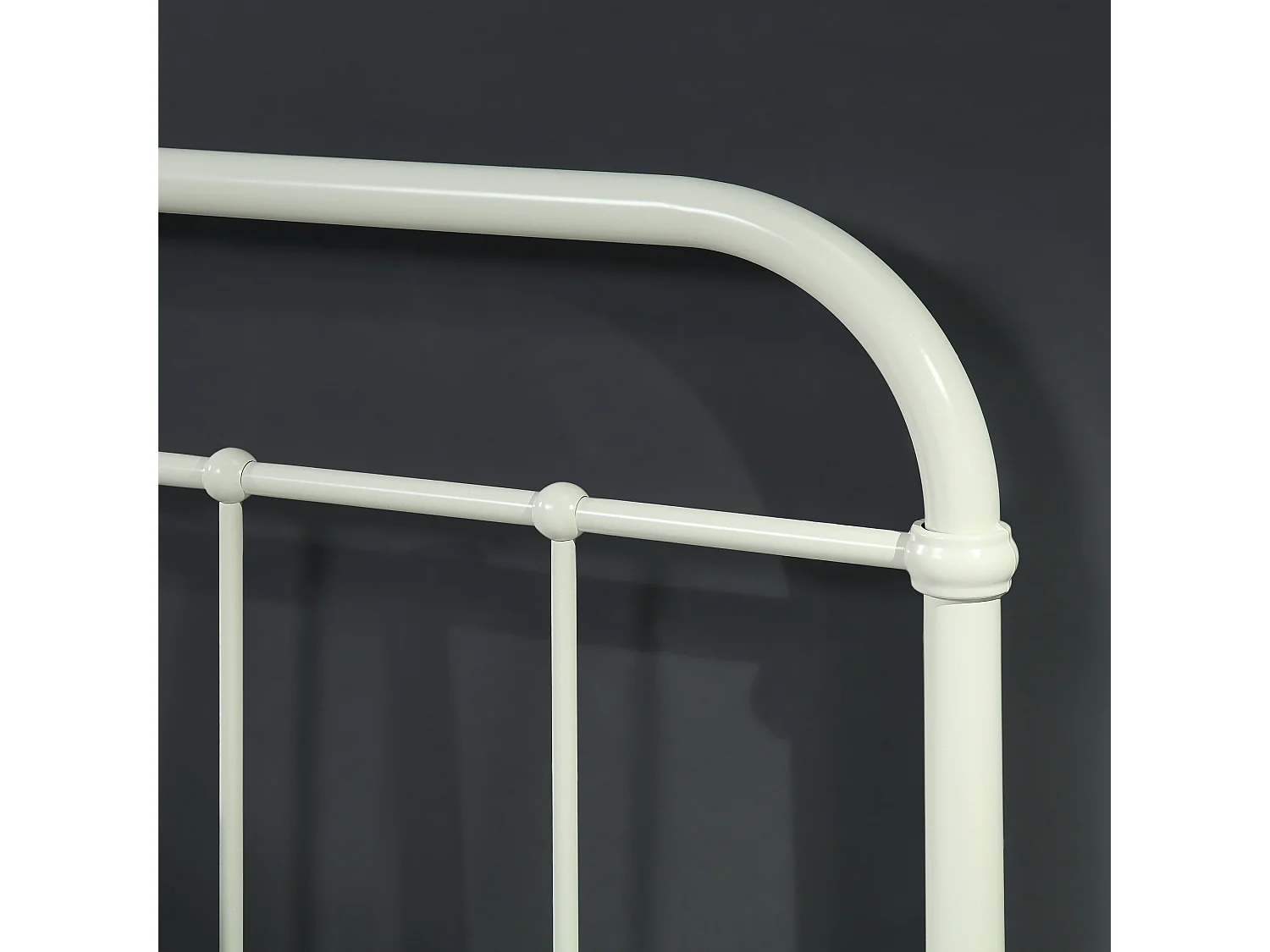 Tewin Vintage Hospital Style Metal Bed Frame w 15cm Comfort Foam Mattress