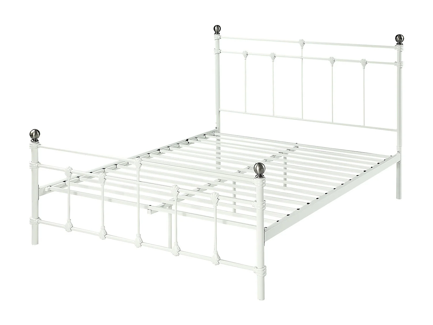 Bayford Traditional Vintage Style Metal Bed Frame w 25cm Deep Pocket Memory Foam Mattress