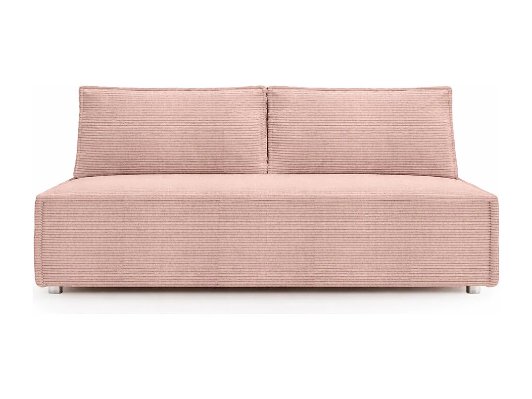 Canapé convertible DUO Poso en tissu - plusieurs coloris rose