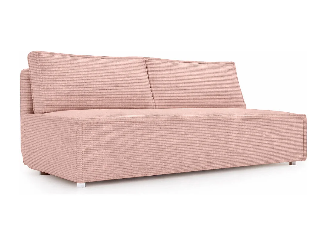 Canapé convertible DUO Poso en tissu - plusieurs coloris rose