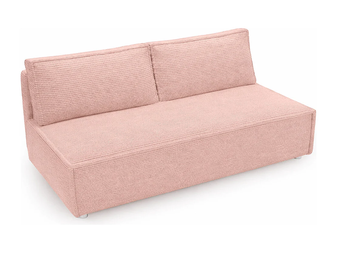 Canapé convertible DUO Poso en tissu - plusieurs coloris rose