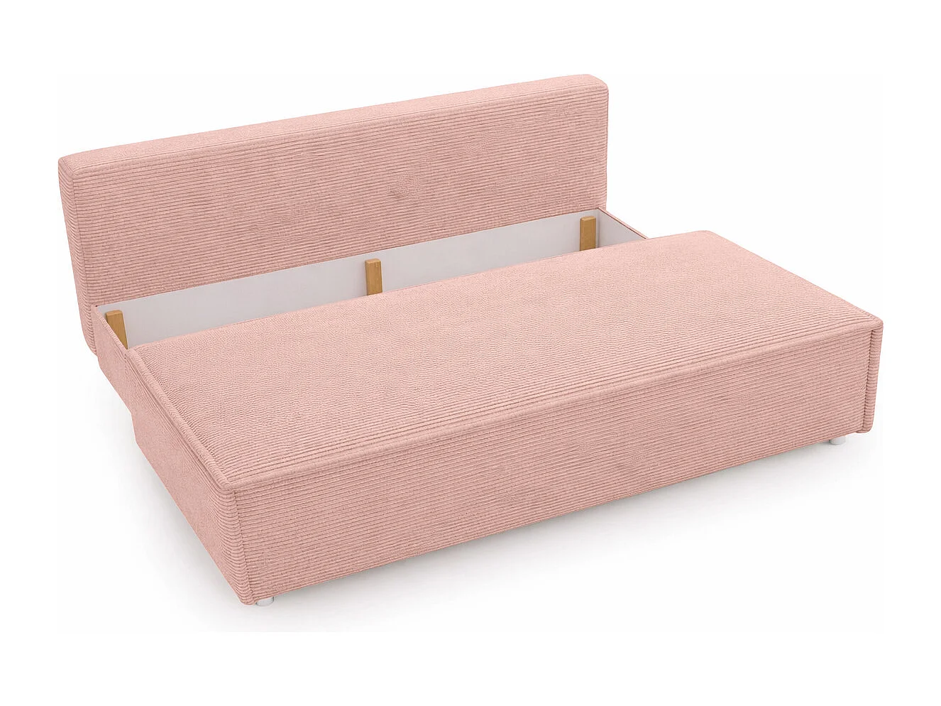 Canapé convertible DUO Poso en tissu - plusieurs coloris rose