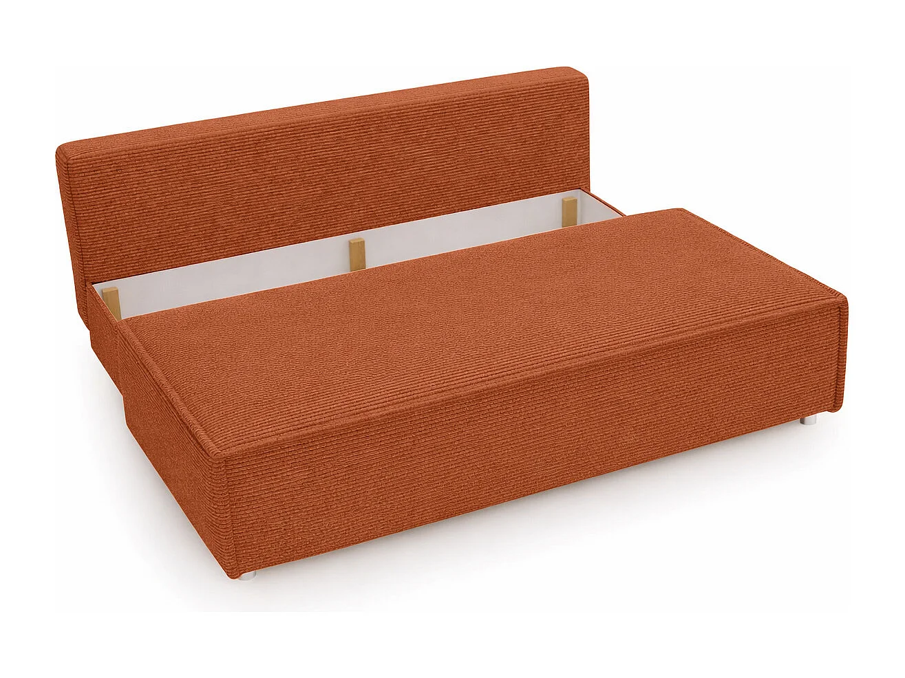 Canapé convertible DUO Poso en tissu - plusieurs coloris cuivre