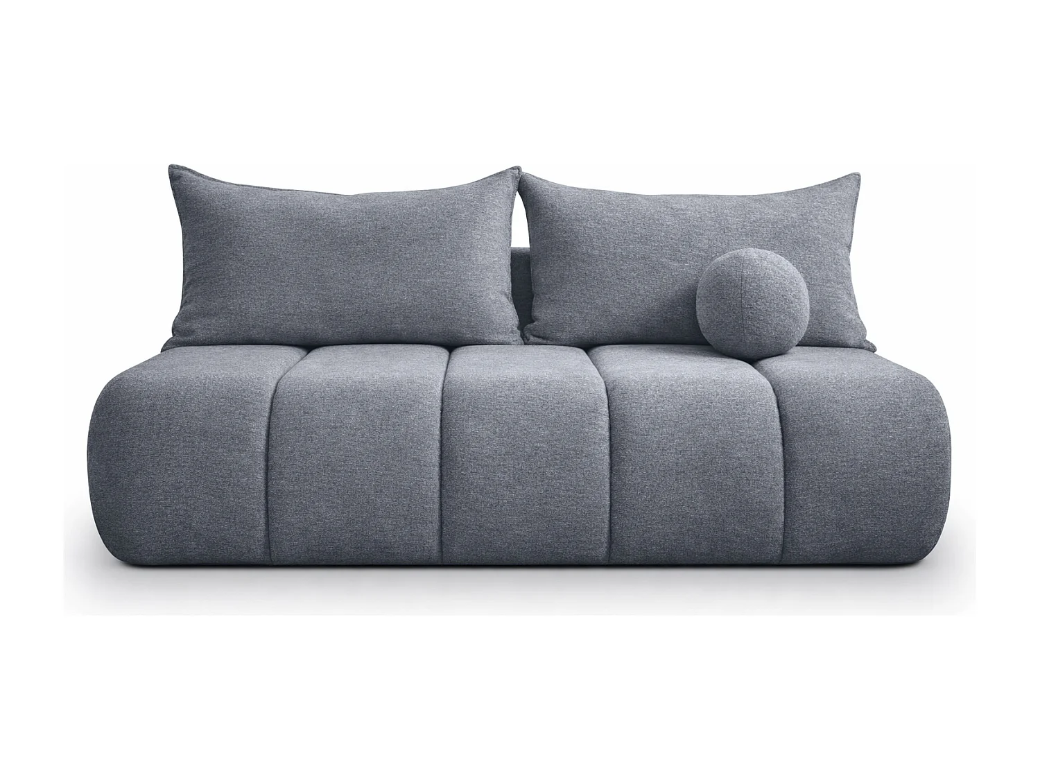 Canapé convertible avec fonction couchage et coffre de rangement, velours Monolith, Argent, PIANO