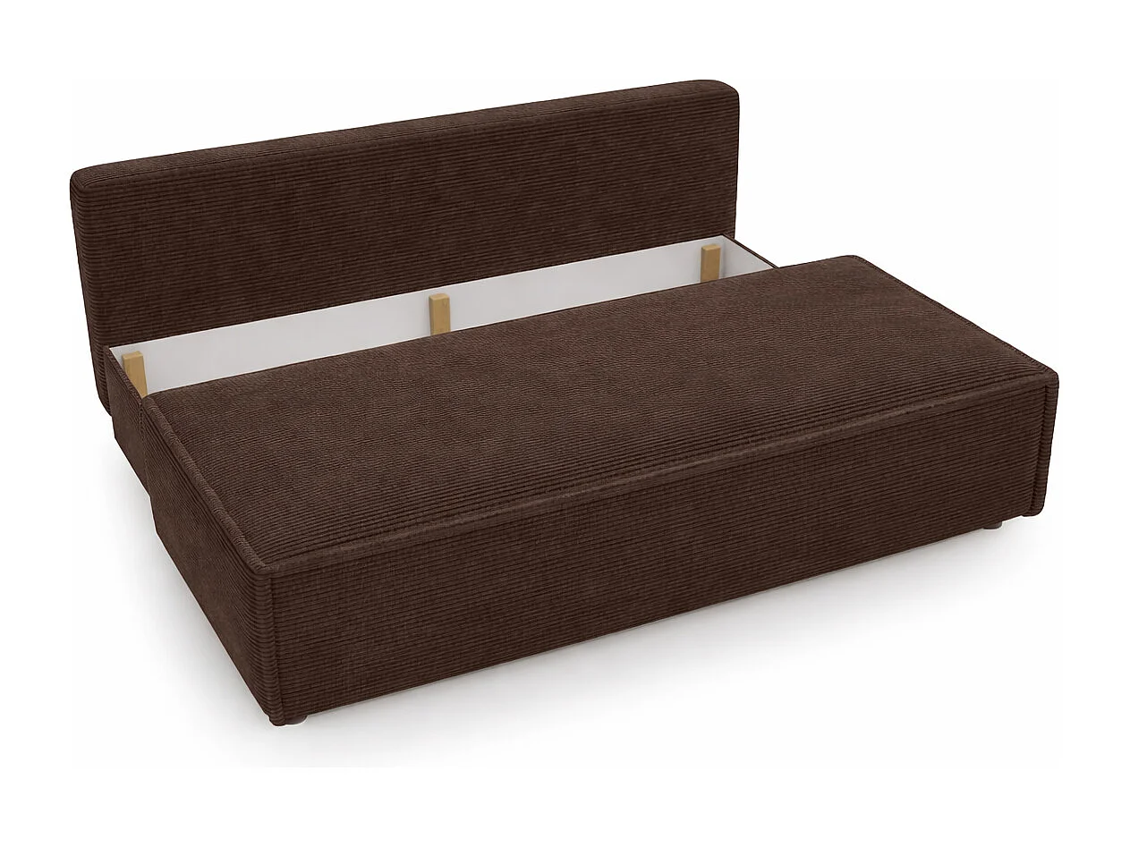 Canapé convertible DUO Poso en tissu - plusieurs coloris brun