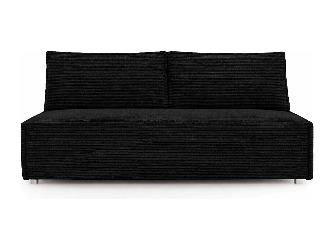 Canapé convertible DUO Poso en tissu - plusieurs coloris noir