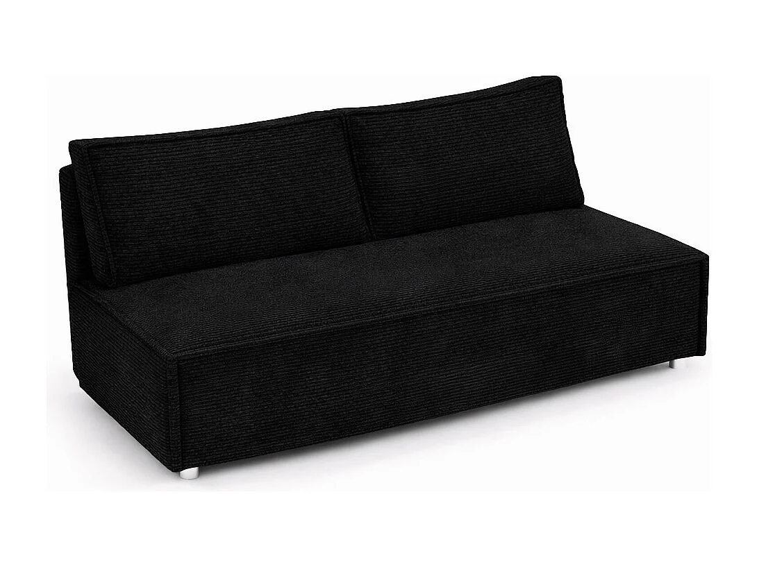 Canapé convertible DUO Poso en tissu - plusieurs coloris noir