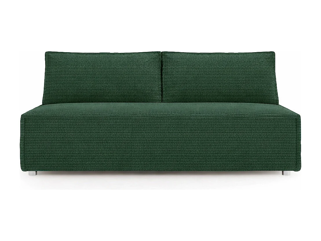 Bank met slaapfunctie en bedkast, slaapbank DUO Poso stof - vele kleuren groente