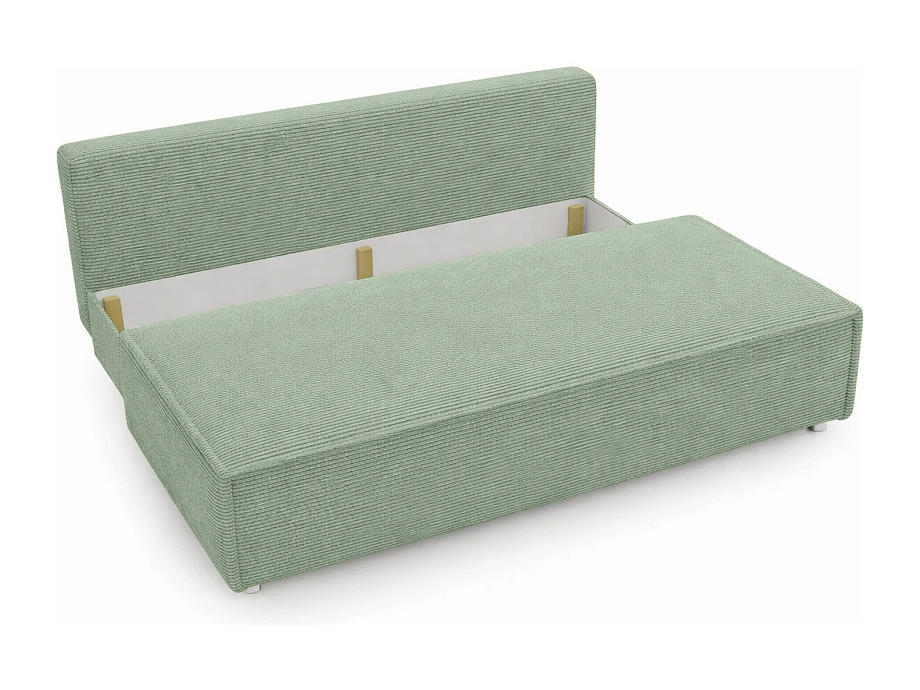 Canapé convertible DUO Poso en tissu - plusieurs coloris vert clair