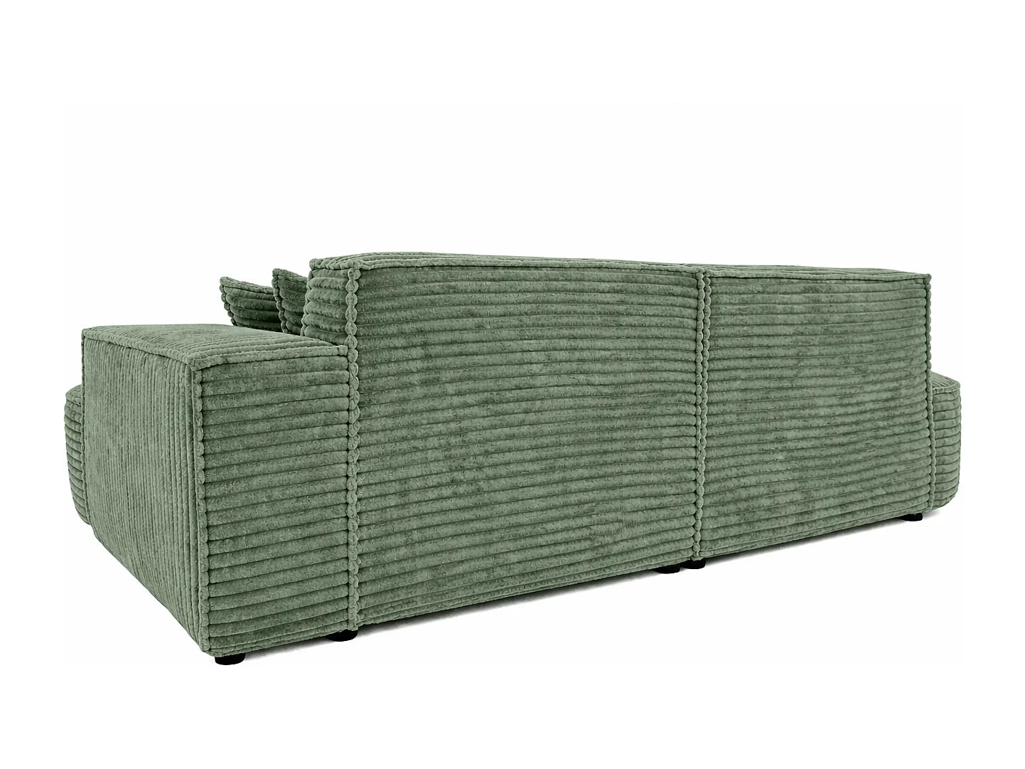 Ecksofa L-Form, Cordstoff Velo, Olive, Rechts, Modena Studio