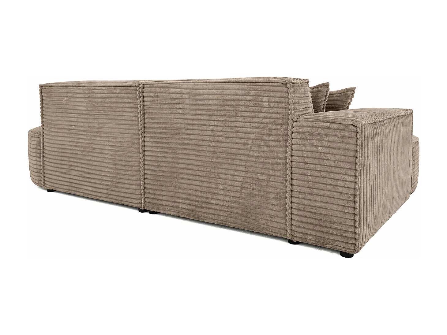 Ecksofa L-Form, Cordstoff Velo, Beige, Links, Modena Studio