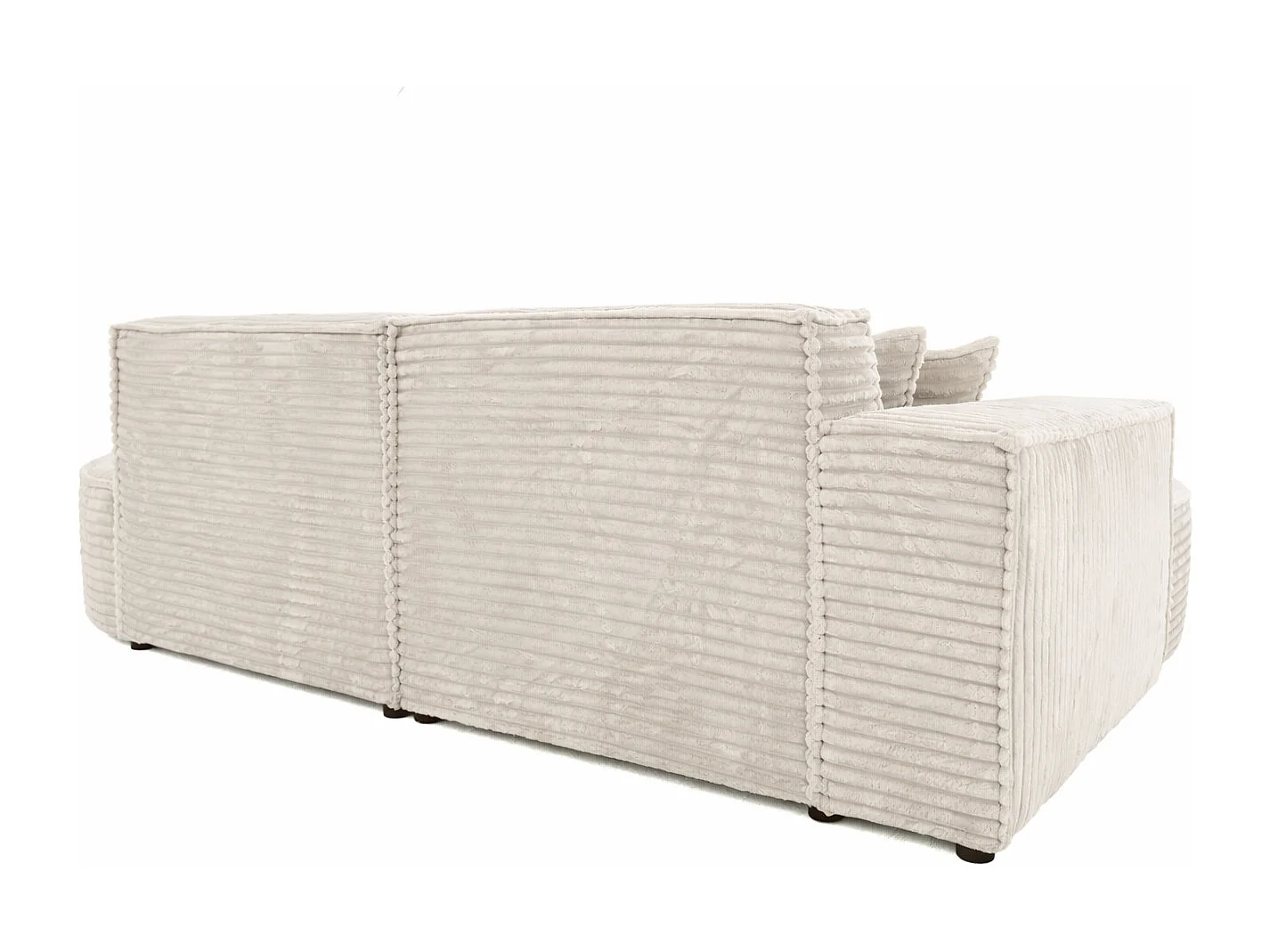 Ecksofa L-Form, Cordstoff Velo, Ecru, Links, Modena Studio