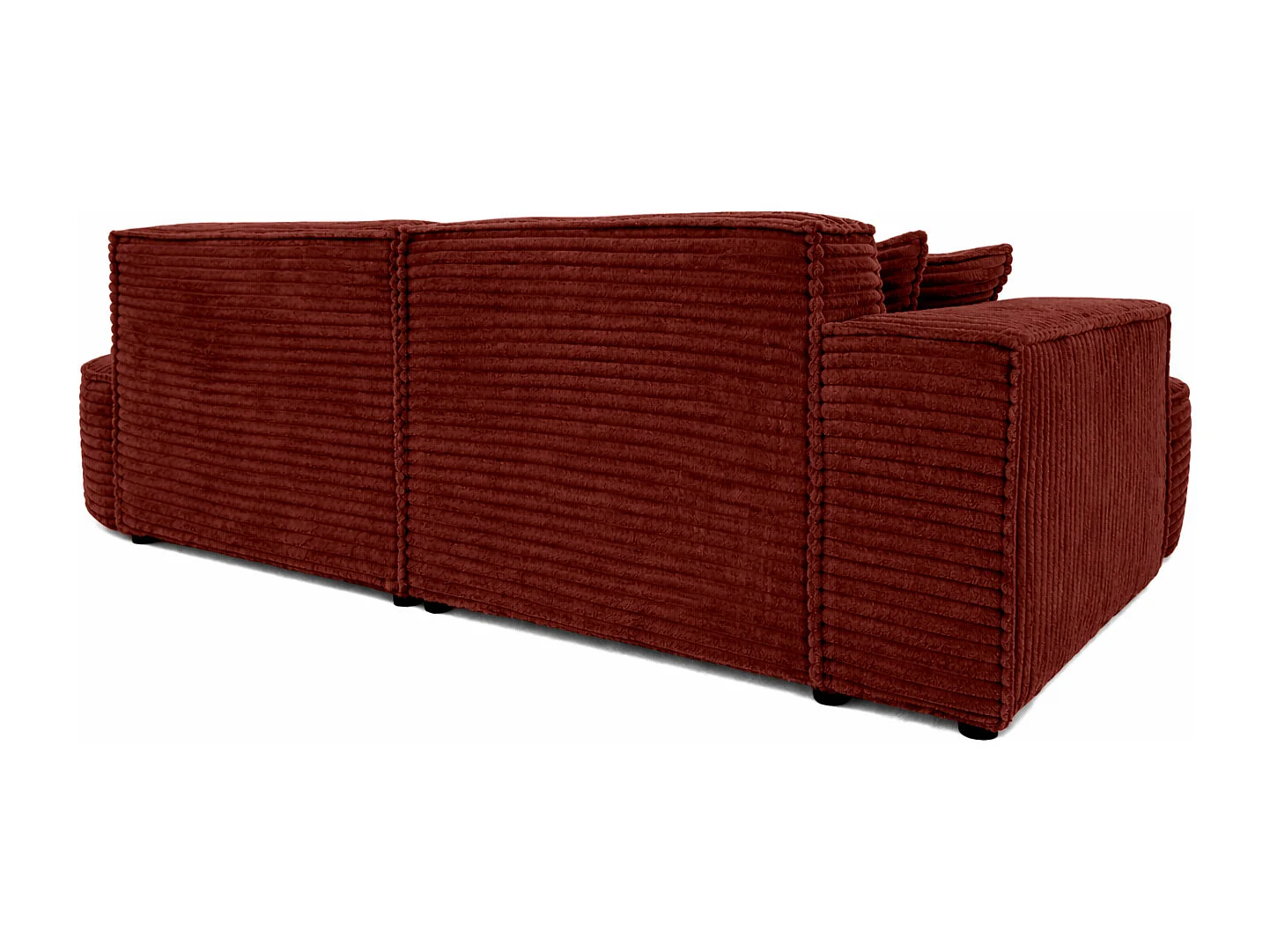 Ecksofa L-Form, Cordstoff Velo, Kupfer, Links, Modena Studio