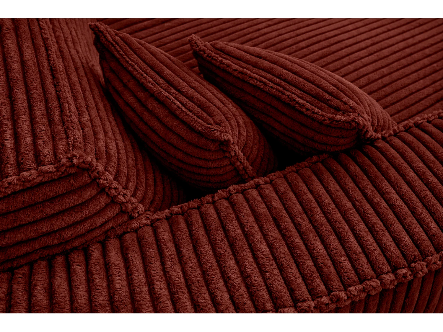 Ecksofa L-Form, Cordstoff Velo, Kupfer, Links, Modena Studio