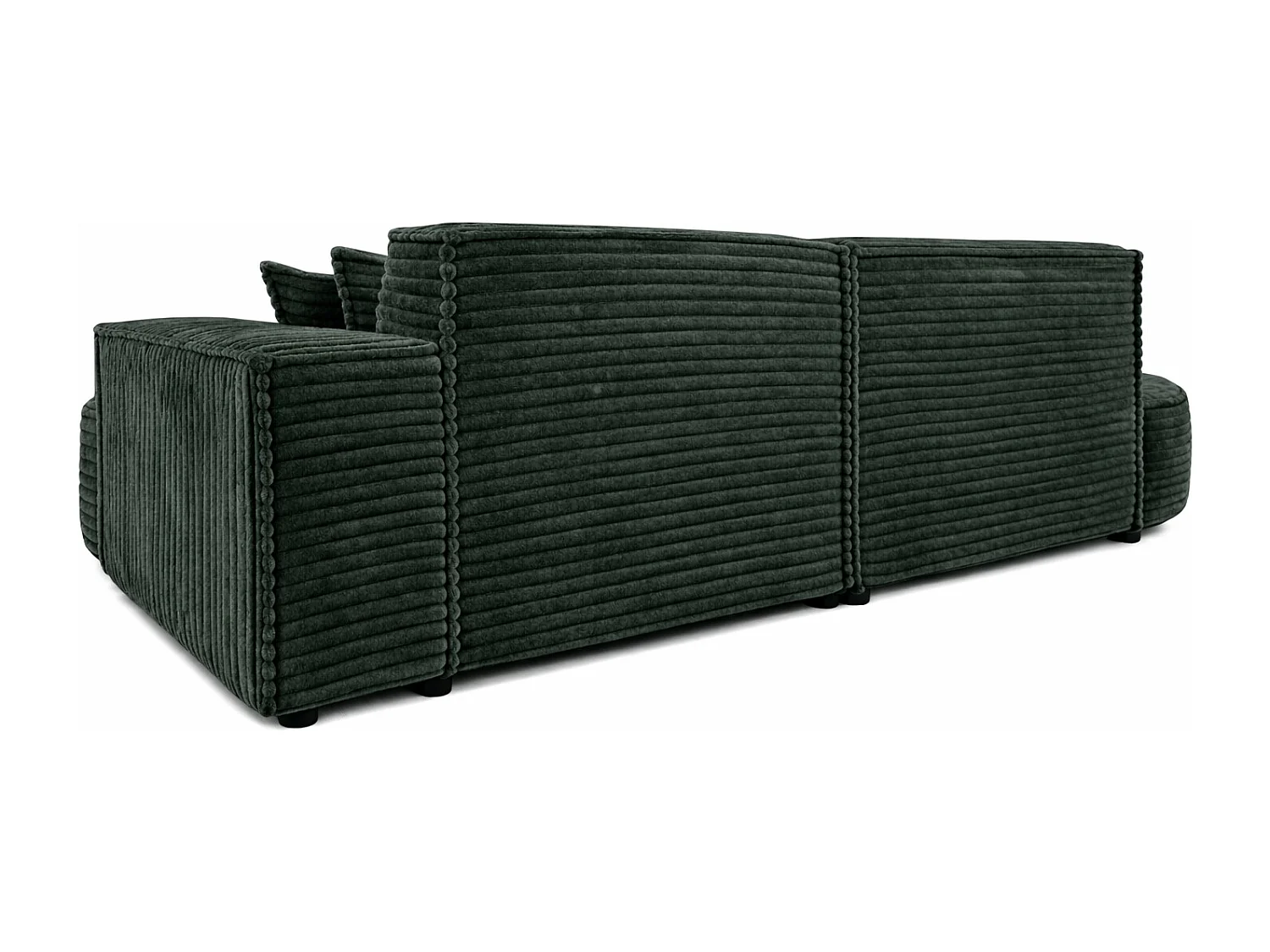 Ecksofa L-Form, Cordstoff Velo, Grün, Rechts, Modena Studio