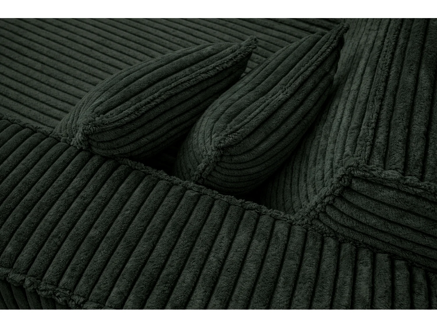 Ecksofa L-Form, Cordstoff Velo, Grün, Rechts, Modena Studio